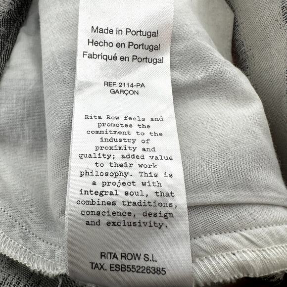 Anthropologie Rita Row Garon Trouser Striped Colorblock Baggy Organic Cotton S - Picture 6 of 7